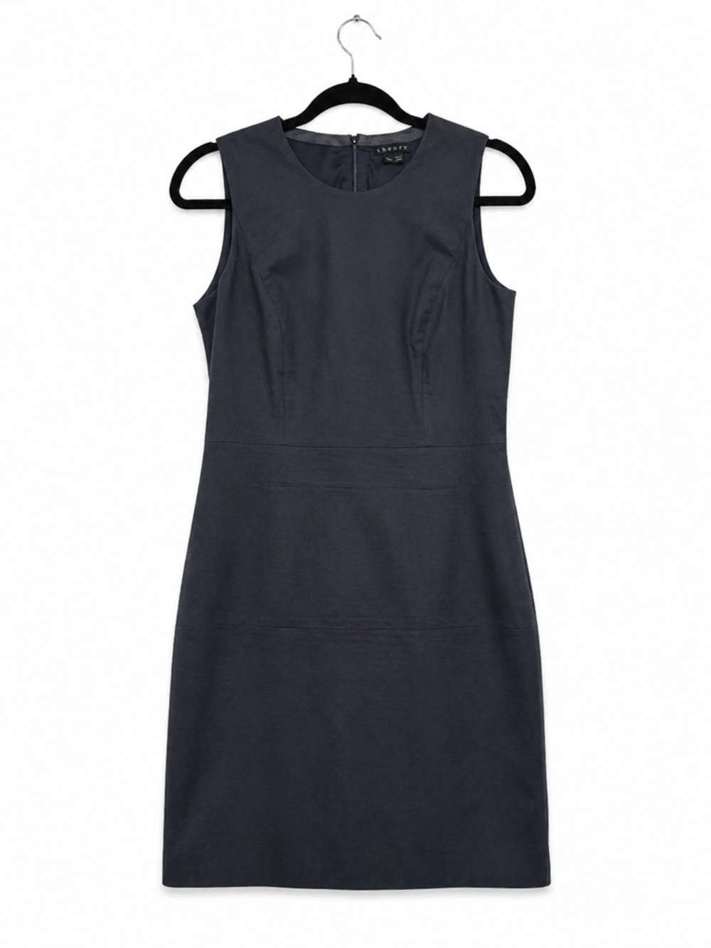 Theory Navy Sleeveless Sheath Dress